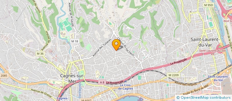 localisation de l'entreprise VILLA PIERRE à CAGNES-SUR-MER