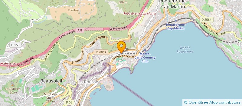 localisation de l'entreprise VILLA POULIDO à ROQUEBRUNE-CAP-MARTIN