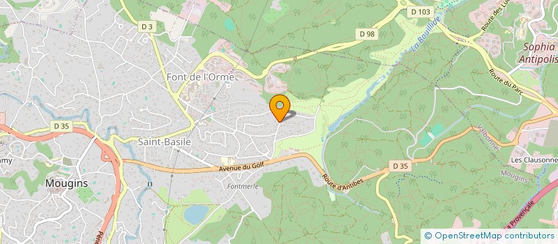 localisation de l'entreprise VILLA RIVE GAUCHE à MOUGINS