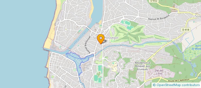 localisation de l'entreprise VILLA ROUGE GORGE HOSSEGOR  SOORTS-HOSSEGOR