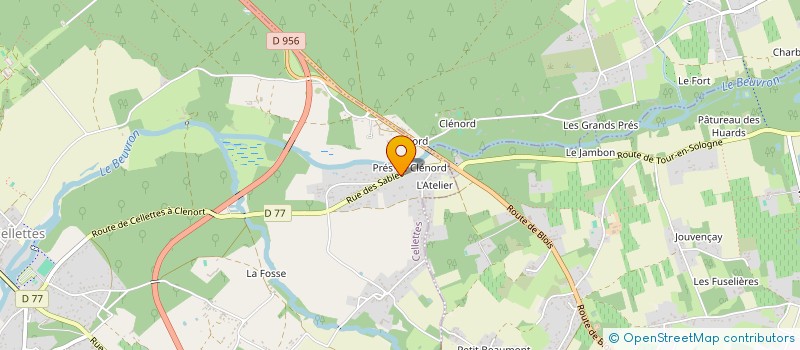 localisation de l'entreprise VILLA.SAS à CELLETTES
