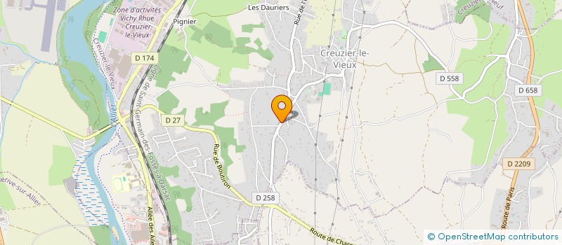 localisation de l'entreprise VILLA ZAN  CREUZIER-LE-VIEUX