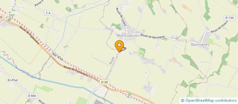 localisation de l'entreprise VILLAGE ACTION DURABLE  MONTCABRIER