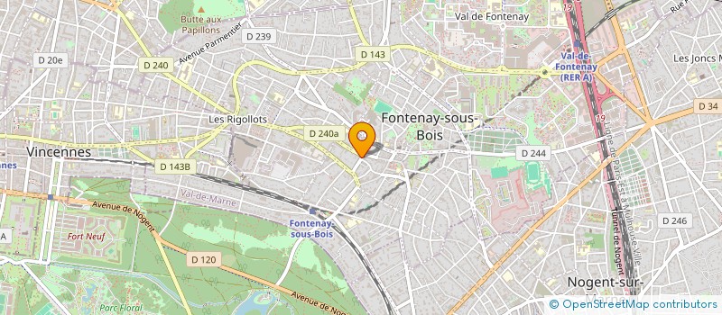 localisation de l'entreprise VILLAGE COFFEE à FONTENAY SOUS BOIS