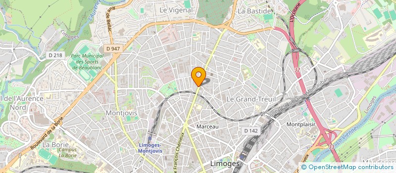 localisation de l'entreprise VILLAGE INTERACTIF à LIMOGES
