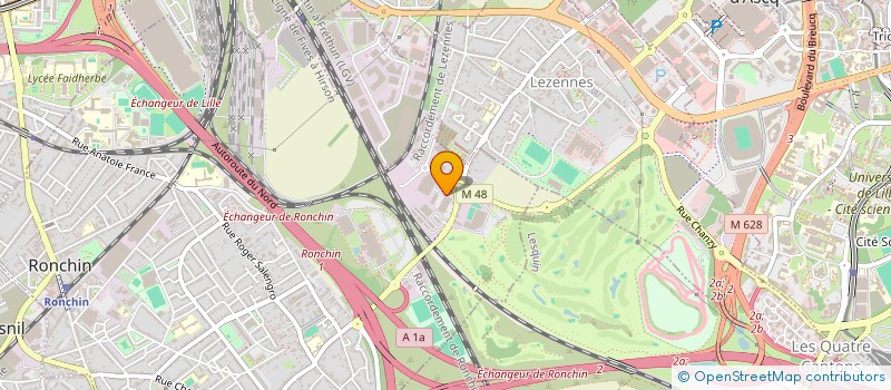 localisation de l'entreprise VILLAGE MOTOS LILLE  RONCHIN