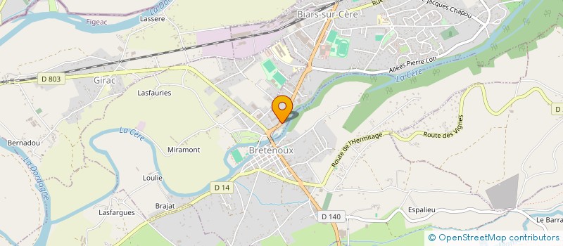 localisation de l'entreprise VILLAGE SAGESSES  BIARS-SUR-CERE