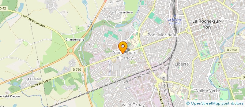 localisation de l'entreprise VILLAGES DE L'ORNAY à LA ROCHE-SUR-YON