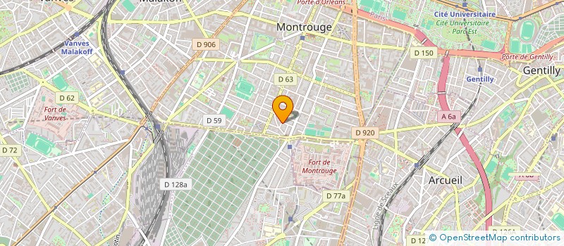 localisation de l'entreprise VILLANUEVA  MONTROUGE