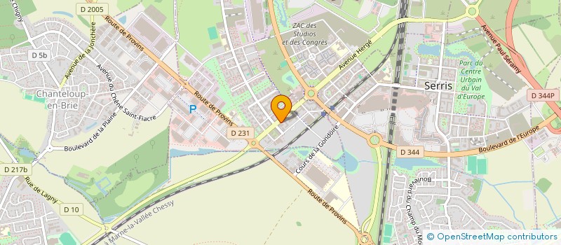 localisation de l'entreprise VILLAREGIS  MONTEVRAIN