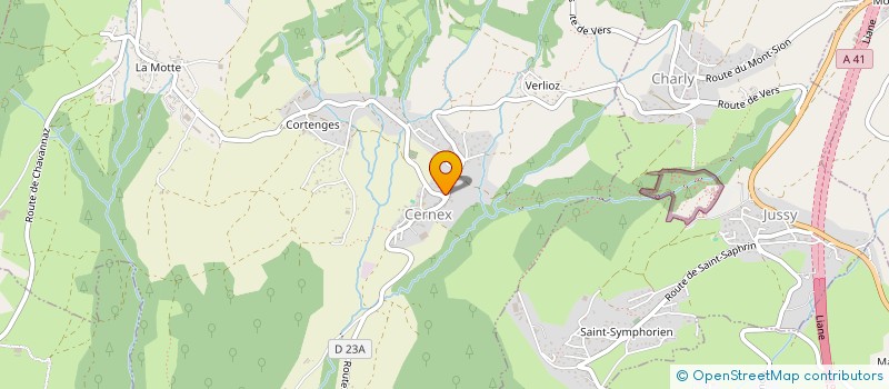 localisation de l'entreprise VILLAZ 25  CERNEX