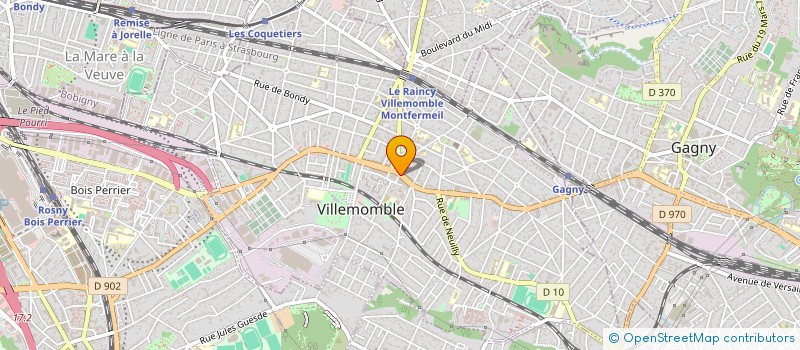 localisation de l'entreprise VILLE à VILLEMOMBLE