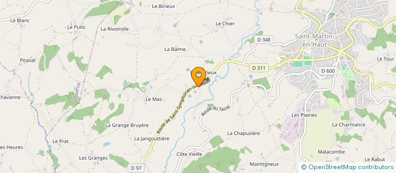 localisation de l'entreprise VILLE PERE ET FILS à SAINT-MARTIN-EN-HAUT