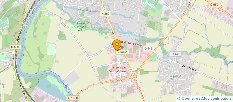 localisation de l'entreprise VILLEBENOIT NORD SA à SENS