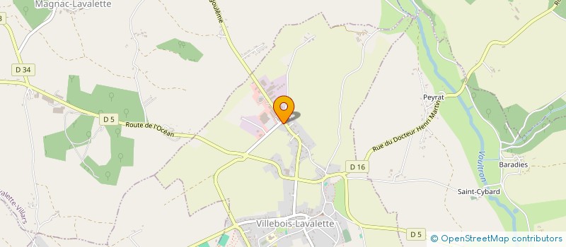 localisation de l'entreprise VILLEBODIS à VILLEBOIS-LAVALETTE