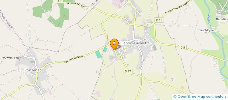 localisation de l'entreprise VILLEBOIS LES ROCHES à VILLEBOIS-LAVALETTE