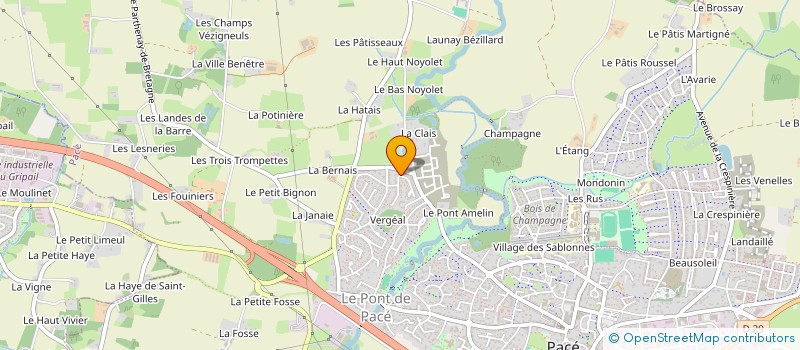 localisation de l'entreprise VILLEBOIS-MAREUIL  PACE