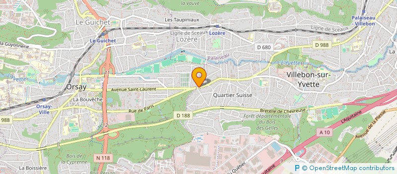 localisation de l'entreprise VILLEBON AUTOMOBILES  VILLEBON-SUR-YVETTE