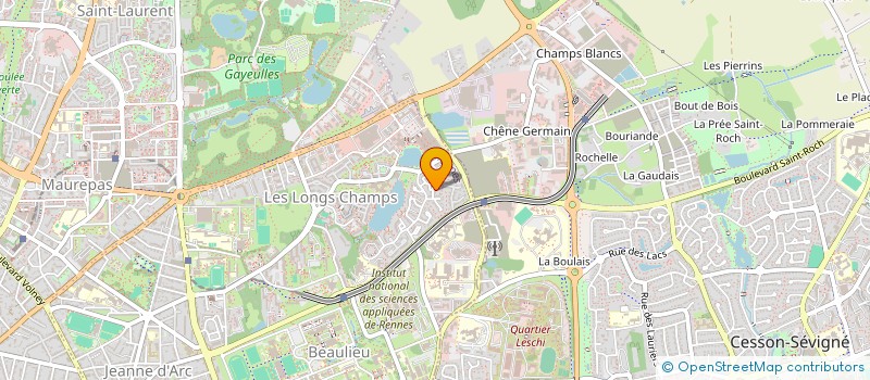 localisation de l'entreprise VILLEDANDRE  RENNES