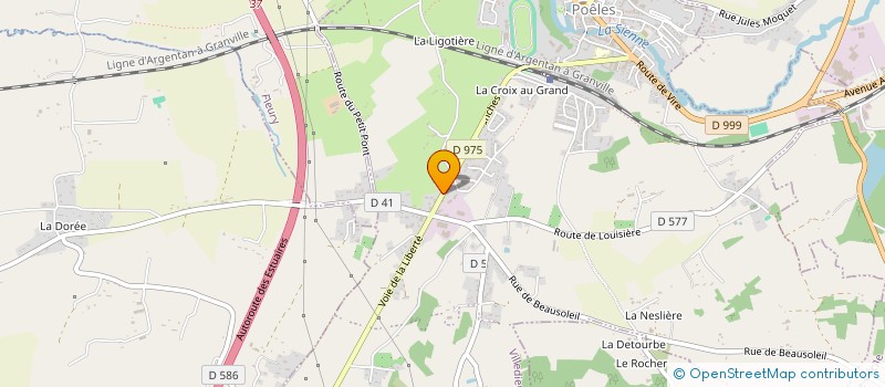 localisation de l'entreprise VILLEDIEU MOTOCULTURE  VILLEDIEU-LES-POELES-ROUFFIGNY