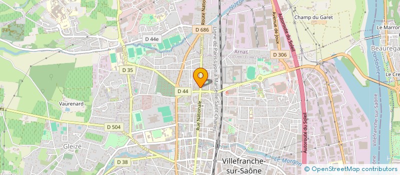 localisation de l'entreprise VILLEFRANCHE AMBULANCES  VILLEFRANCHE-SUR-SAONE