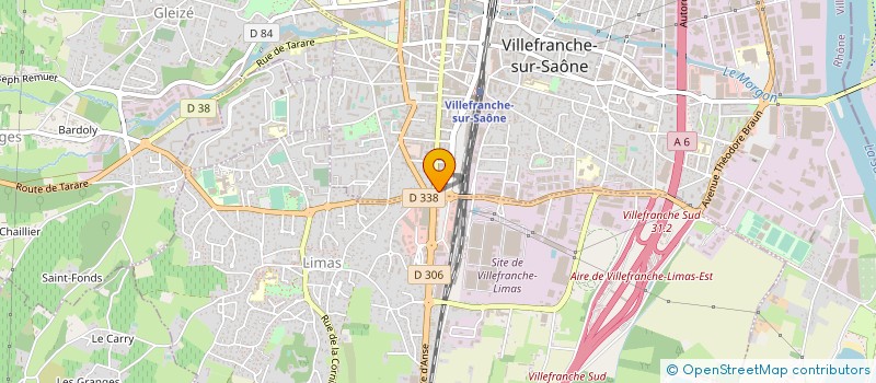 localisation de l'entreprise VILLEFRANCHE AUTOMOBILES SA à LIMAS