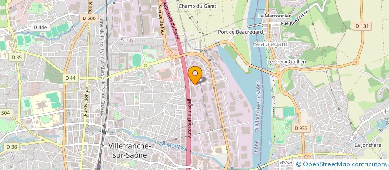 localisation de l'entreprise VILLEFRANCHE CONFORT MEDICAL  VILLEFRANCHE-SUR-SAONE