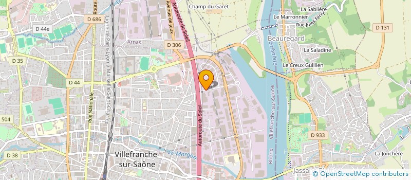 localisation de l'entreprise VILLEFRANCHE CONFORT MEDICAL  VILLEFRANCHE-SUR-SAONE