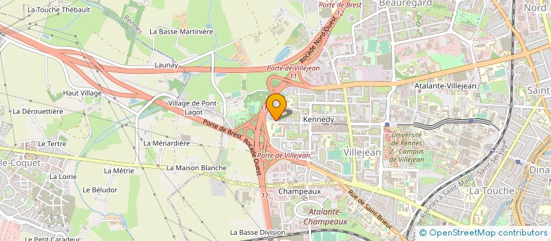 localisation de l'entreprise VILLEJEAN BOUCHERIE  RENNES