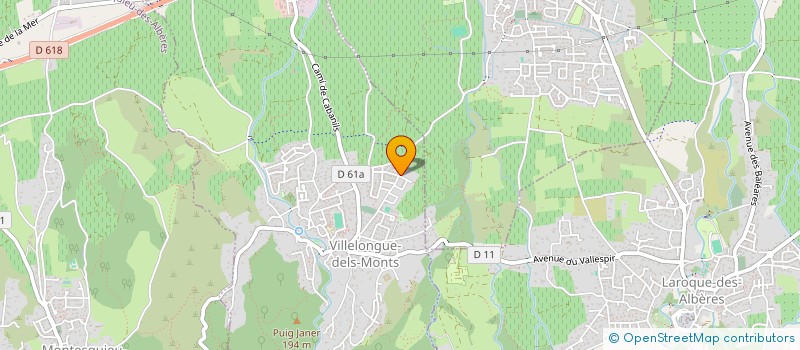localisation de l'entreprise VILLELONGUE DANSE MONTS  VILLELONGUE-DELS-MONTS