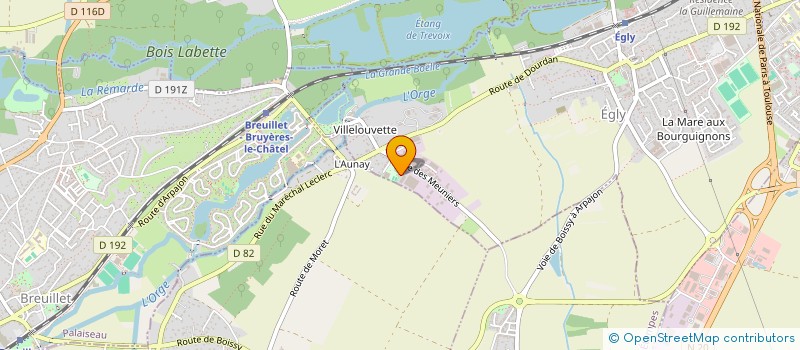 localisation de l'entreprise VILLELOUVETTE  EGLY