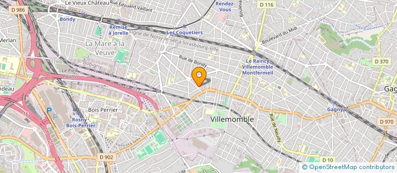 localisation de l'entreprise VILLEMOMBLE-RUE OFFENBACH-IDF  VILLEMOMBLE