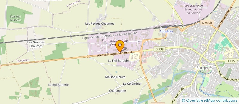 localisation de l'entreprise VILLENEAU à SURGERES