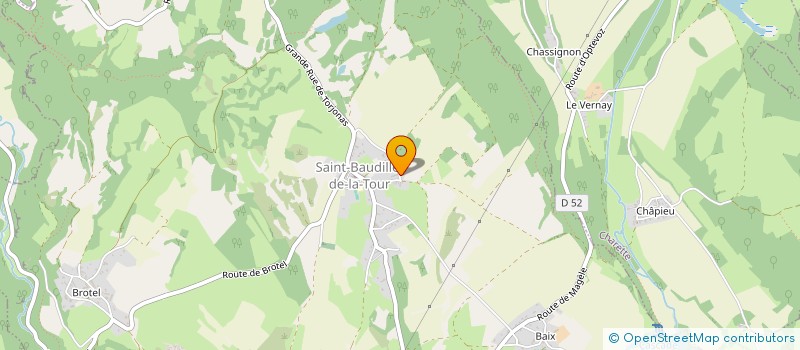 localisation de l'entreprise VILLENEUVE  SAINT-BAUDILLE-DE-LA-TOUR