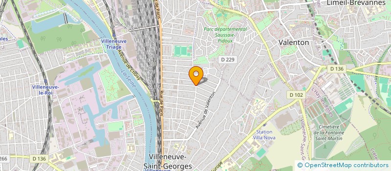 localisation de l'entreprise VILLENEUVE ALIMENTATION à VILLENEUVE-SAINT-GEORGES