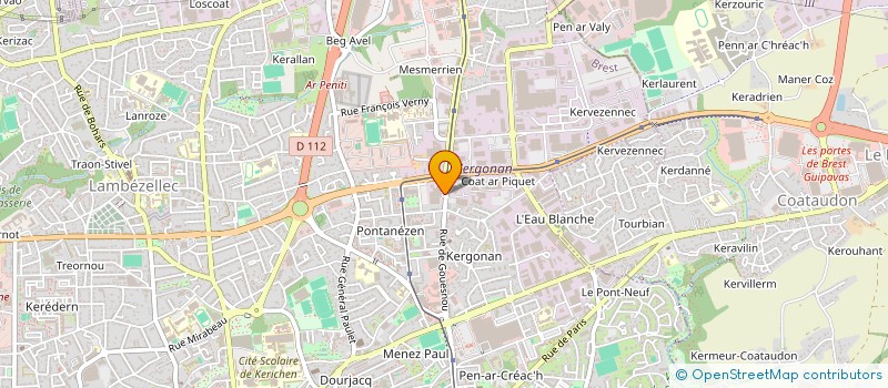 localisation de l'entreprise VILLENEUVE AUTO à BREST