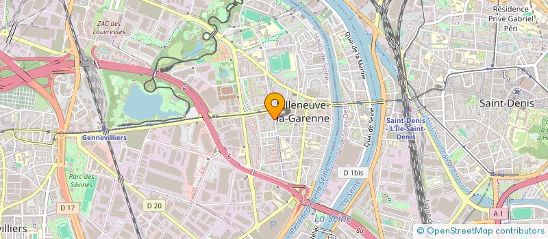 localisation de l'entreprise VILLENEUVE LA GARENNE FOOT 92 à VILLENEUVE-LA-GARENNE