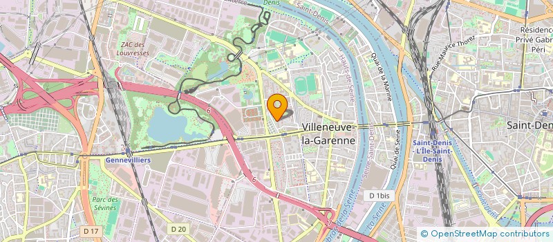 localisation de l'entreprise VILLENEUVE LA GARENNE GYM RYTHM SPORTIVE à VILLENEUVE-LA-GARENNE
