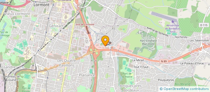 localisation de l'entreprise VILLEPAGES  ARTIGUES-PRES-BORDEAUX