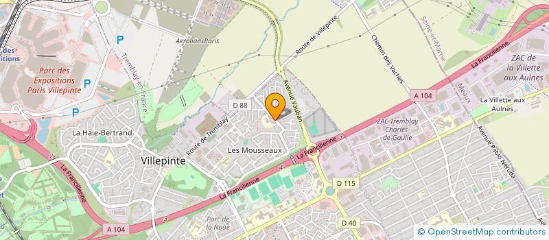 localisation de l'entreprise VILLEPINTE  VILLEPINTE