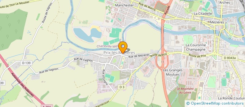 localisation de l'entreprise VILLERS CONCEPT  PRIX-LES-MEZIERES