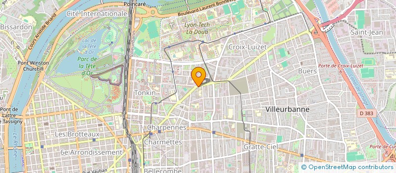 localisation de l'entreprise VILLEURBANNE ROGER SALENGRO  VILLEURBANNE