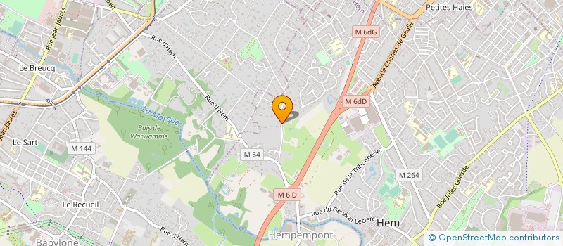 localisation de l'entreprise VILLIERS  HEM