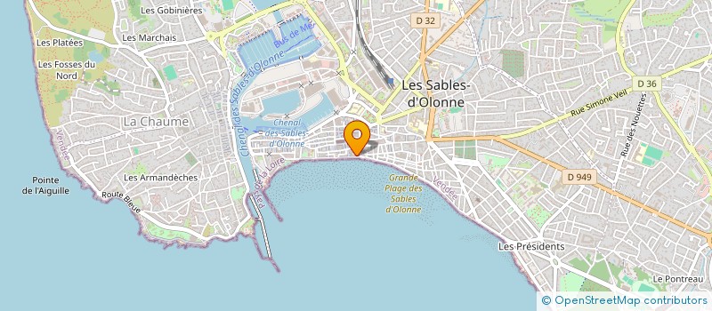 localisation de l'entreprise VILLIERS à LES SABLES D'OLONNE