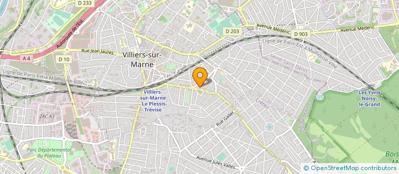 localisation de l'entreprise VILLIERS DISTRIBUTION ALIMENTAIRE à VILLIERS-SUR-MARNE
