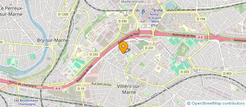 localisation de l'entreprise VILLIERS GLOBE FOOT 94 à VILLIERS-SUR-MARNE