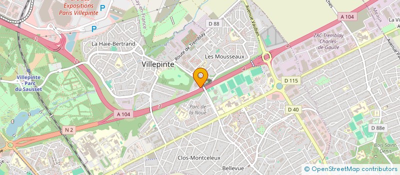 localisation de l'entreprise VILLOFRUITS  VILLEPINTE