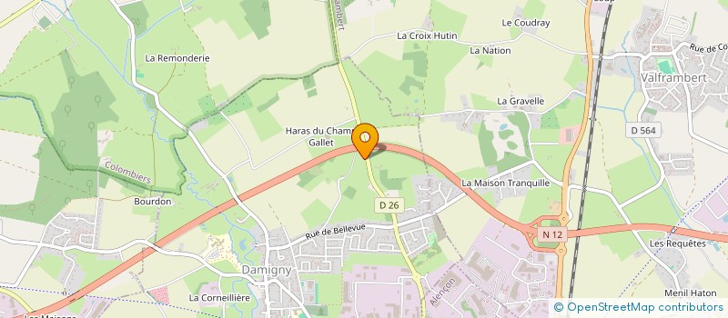 localisation de l'entreprise VILOMA à DAMIGNY