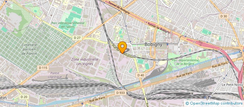 localisation de l'entreprise VIM - GEX à BOBIGNY
