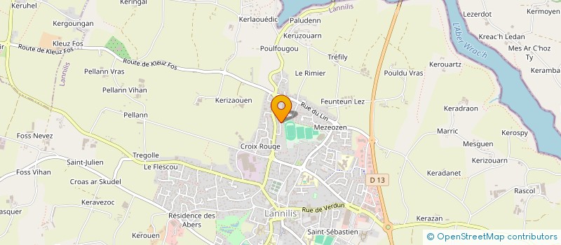 localisation de l'entreprise VIN ET CHAMPAGNE  LANNILIS